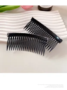 Rhinestone hair comb for women, sparkling crystal stray hair styling insert clip, elegant hair accessory.