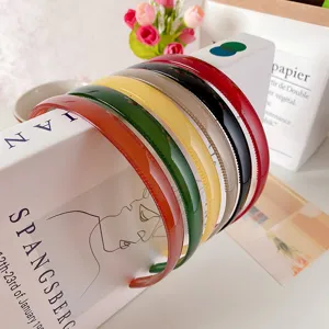 Candy color acrylic headband set anti slip hair hoop daily fashion sweet hair accessories