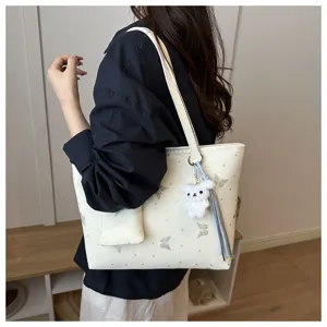 Borsa a tracolla di grande capacità alla moda, borsa versatile per studenti e commuting quotidiano