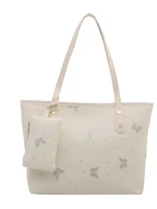 Borsa tote chic farfalla glitter grande capacità borsa a spalla casual stile quotidiano donna