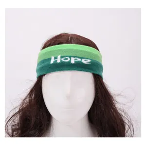 Gestreiftes Strick Stirnband mit Hope Schriftzug, elastisches Yoga Haarband für Damen sport.