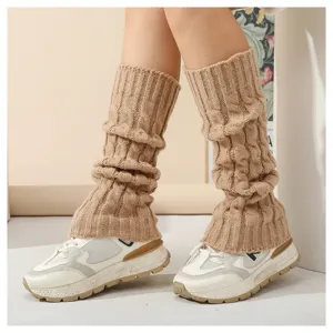 Grobstrick Stulpen für Damen, kuschelige Winter Beinstulpen, Strick Boot Cuffs Detailansicht.