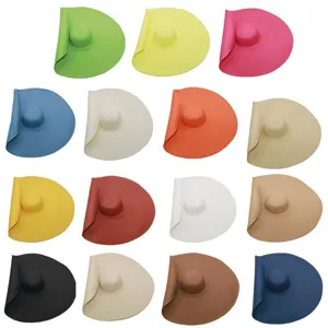 Women extra large brim straw hat foldable beach sun protection hat summer vacation cap