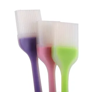 Silikon Backpinsel Set zum Backen und Grillen, transparente Küchenpinsel in drei Farben.