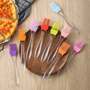 Silicone Pastry Brush BBQ Oil Brush Food Cooking Brush Kitchen Baking Tool With Transparent Handle