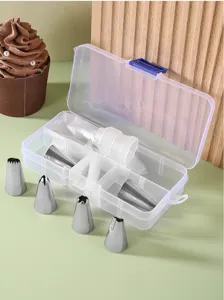 Stainless steel piping tips set with storage box for cake decorating baking tools DIY pastry.