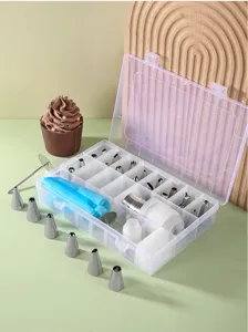 Juego de boquillas para decorar pasteles con caja de almacenamiento bolsa de silicona
