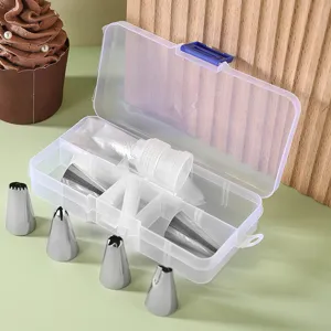 Stainless Steel Cake Decorating Piping Tips Nozzles With Converter And Pastry Bag For Baking Kitchen Pastry Tools