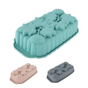 Siliconen bakvorm rechthoekig broodrooster pan bloemmotief keuken DIY cake gereedschap hoge temp