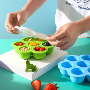 Contenitore per alimenti per neonati in silicone con coperchio stampo per frutta e cucina