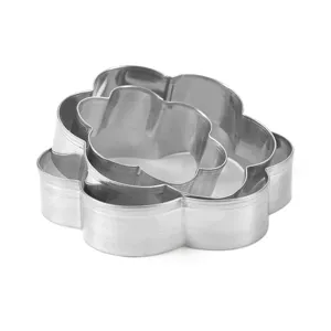 Stainless Steel Flower Cookie Cutters Set Nesting Baking Molds DIY Pastry Kitchen Tools