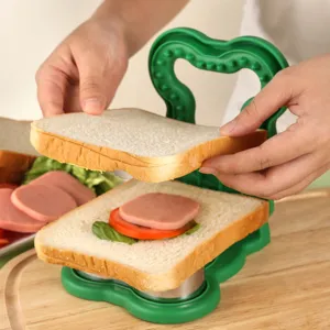Moule de decoupe et scellage de sandwich ours DIY pain toast outil de cuisiniere
