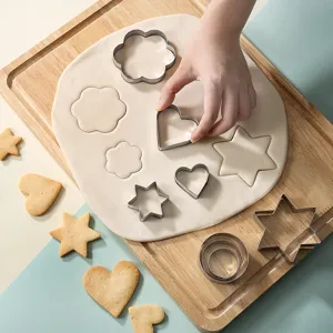 Stainless steel cookie cutter set DIY baking mold star heart flower shapes kitchen tools