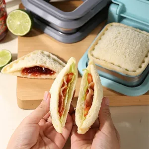 Square Sandwich Cutter and Sealer Mold Stainless Steel Bread Press Maker DIY Pocket Sandwich Toast Cutter Kitchen Baking Tool