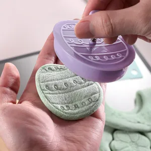 Easter egg cookie stamp baking mold tool set for festive pastry and kitchen DIY baking.