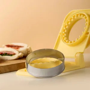 Decoupeur de sandwich circulaire a ressort moule de scellement pour pain poche toast