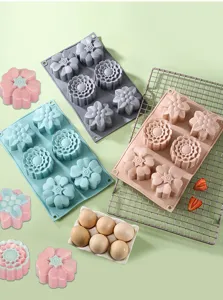 Silikon Blumen Kuchenformen für DIY Schokolade, Fondant, Gelee und Mondkuchen Backen.