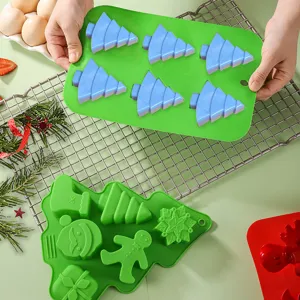 Molde de silicona de Navidad para chocolate fondant caramelo repostería DIY herramienta