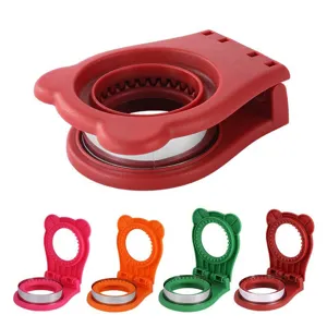Round sandwich cutter and sealer mold with cute bear ears design for home DIY breakfast.