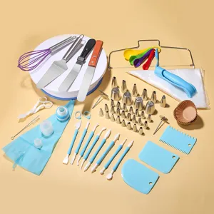 Kuchen Dekorieren Drehteller Set Heimbacken Werkzeuge Tortendekoration Zubehör Mit Spritztüten Spatel Schabern Für Küche
