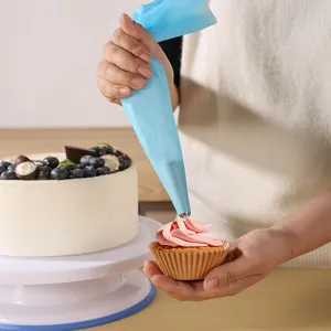Silikon Spritzbeutel und Edelstahldüse Set zum Kuchen dekorieren, essentielles Backwerkzeug.