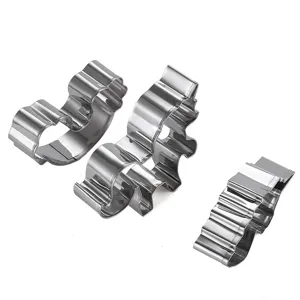 3-piece stainless steel unicorn cookie cutter set for baking DIY biscuits pastry molds