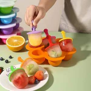 Stampo per ghiacciolo in silicone a 7 fori macchina per gelato DIY utensile per bambini