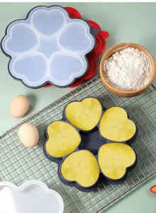 Stampo per hamburger in silicone cuore multi cavita utensile da cucina pasticceria top