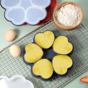 Stampo per uova pancake a cuore in silicone antiaderente teglia da forno cucina utile
