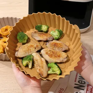 Silikon runde Heißluftfritteuse Backform hitzebeständig Matte für Ofen Kochen Backen Werkzeug