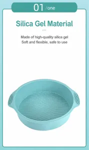 Stampo per torta rotonda in silicone teglia da forno con manici flessibile per cucina