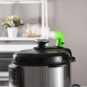Silicone steam diverter for pressure cooker exhaust pipe valve release accessory vibrant green