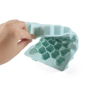 Silikon Waben Eiswuerfelbereiter flexible Form Kueche Bar Werkzeug blau Hauptbild