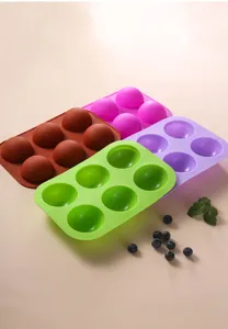 Silikon Halbkugel Form 6 Mulden Backform Schokolade Backblech lebensmittelecht klein