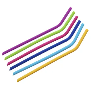Food Grade Silicone Drinking Straws Flexible Bendable Reusable Smoothie Straws For Kids Daily Home Kitchen Juice Milk Drinks
