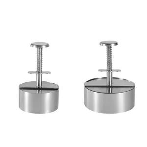 Stainless steel hamburger press meat patty maker kitchen tool manual round press mold set