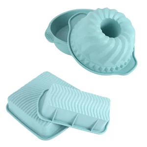 Set di stampi da forno in silicone, tortiera ciambella e stampo per plumcake antiaderente.