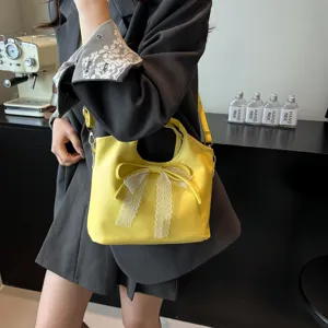 Solid color casual stylish tote bag large capacity aesthetic minimalist shoulder crossbody bag