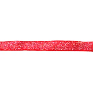 Red glitter velvet ribbon trim sparkly metallic tinsel band for DIY hair bows accessories