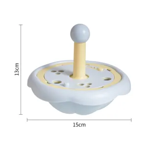 Interactive pet food feeder cat toy slow feeder dispenser 15cm blue puzzle pet toy