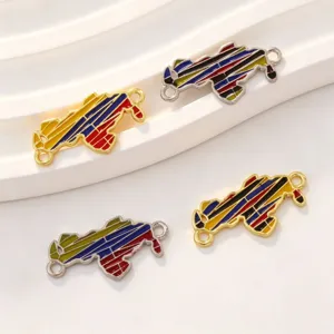 Venezuela map metal charms DIY jewelry pendants multi-color enamel connector accessories set