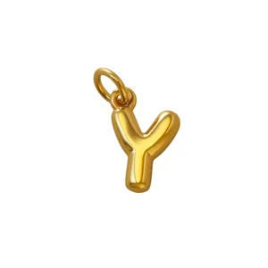 Vergoldeter luftiger Y Buchstaben Anhänger Charm für DIY Halskette Armband Zubehör