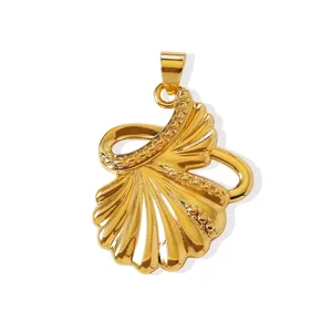 Ciondolo conchiglia dorato per collana fai da te accessori di gioielli stile mare chic