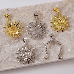 Messing Sonne und Hufeisen Anhänger Set für detaillierte DIY Halskette Schmuck Zubehör.