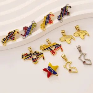 Venezuela map pendant DIY necklace jewelry accessories fashion metal charm for women gift.