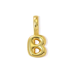 18k gold plated brass letter b pendant charm for diy necklace bracelet jewelry making