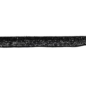 Black glitter elastic ribbon trim for DIY handmade hair bow accessories and gift wrapping.