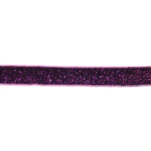 Glitter velvet ribbon trim sparkling elastic band for DIY hair bows and craft accessories