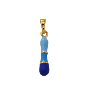 Gold-plated brass colorful enamel letter pendant, stylish hip-hop jewelry accessory detail shot.