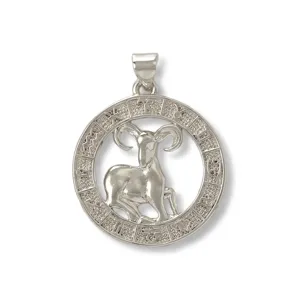 Verzilverde Ram sterrenbeeld holle hanger mode sieraden accessoire voor dames heren